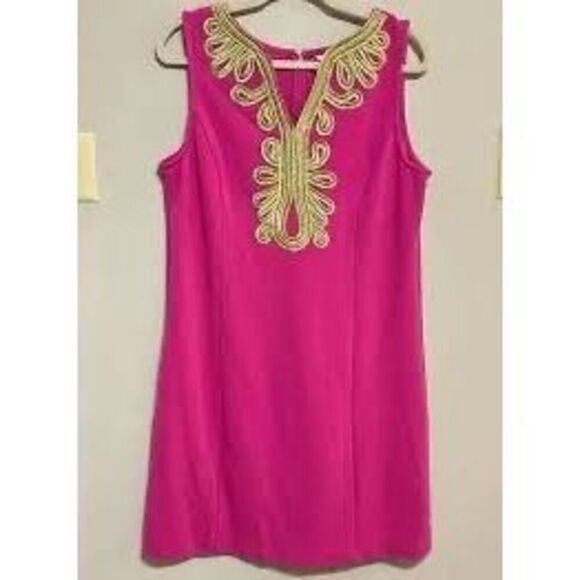 Crown & Ivy Women's M Weekend In Lisbon Signature Dress Pink Gold Cocktail Mini - Picture 2 of 7